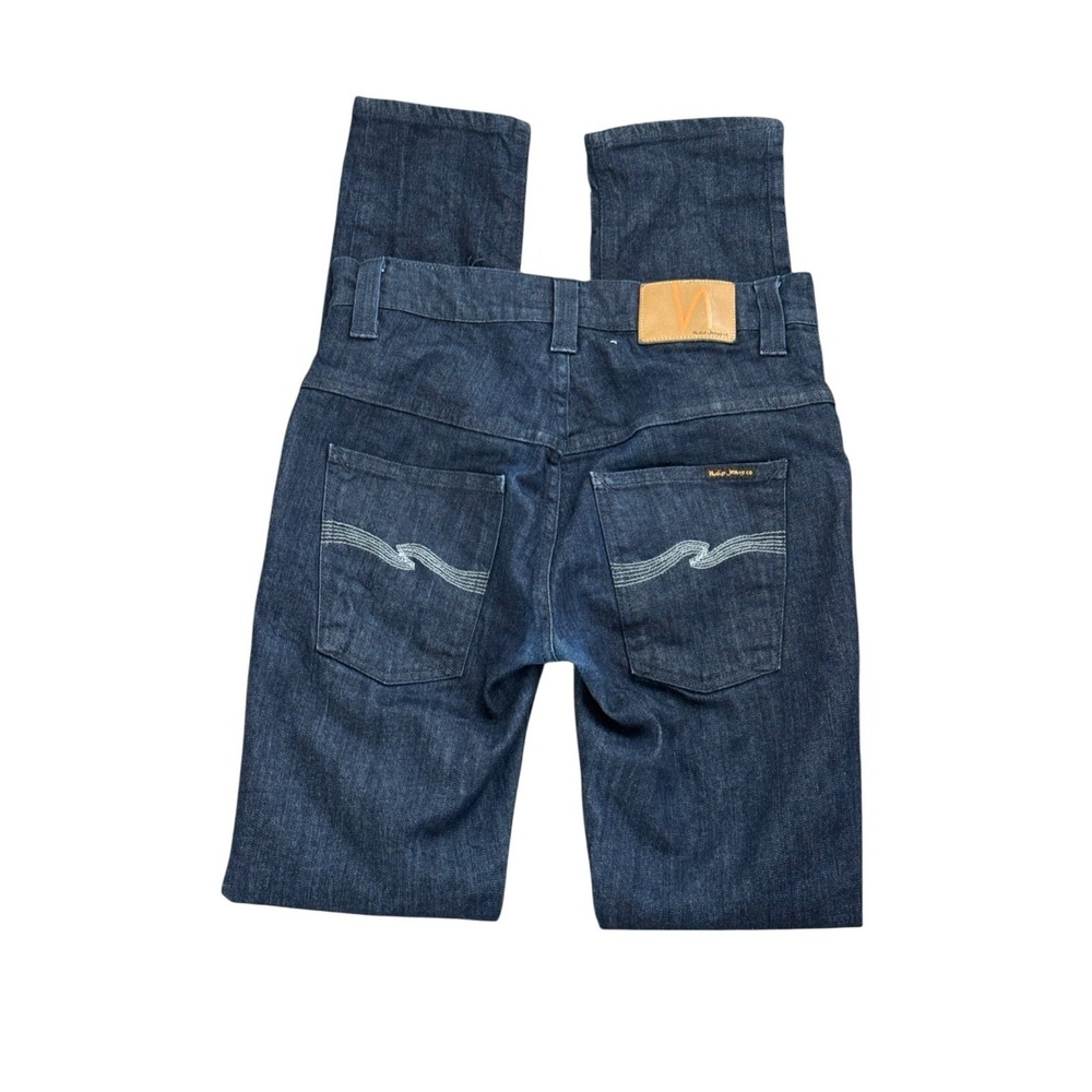 Nudie jeans Men's W 29 Tape Ted Organic Dry Jeans Slim Dk Blue EUC